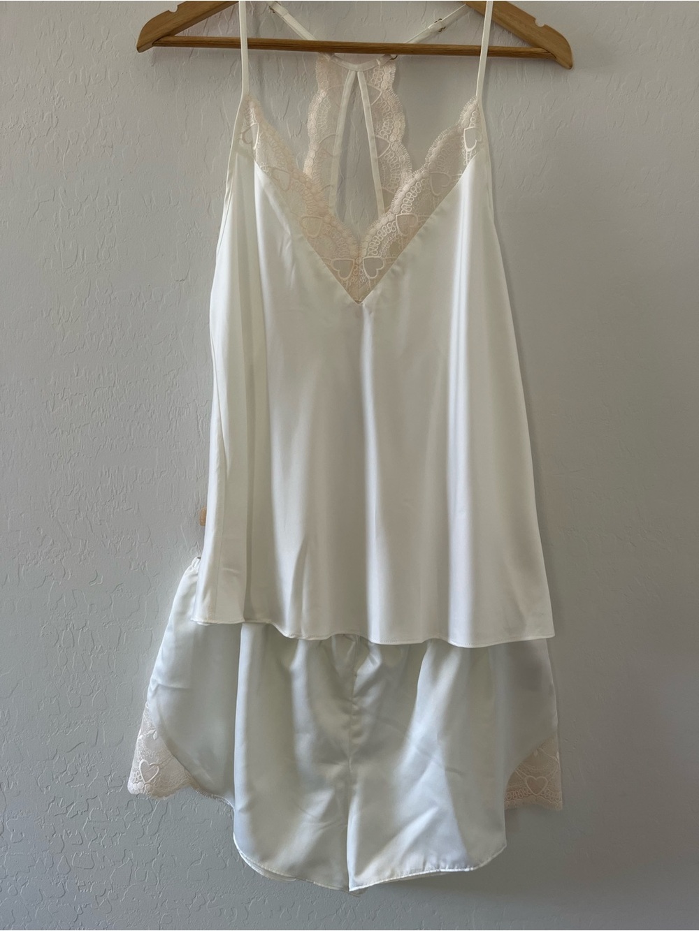 Flora Nikrooz Kit Matte Satin Cami Set- Ivory Bridal Pajamas- Wedding Honeymoon - Picture 2 of 8